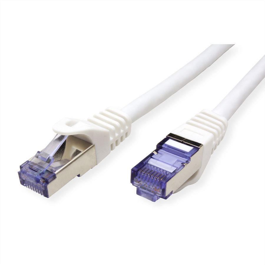 Cordon ROLINE S/FTP(PiMF) Cat.6A / 10 Gigabit, LSOH, Component Level, blanc, 0,3 m
