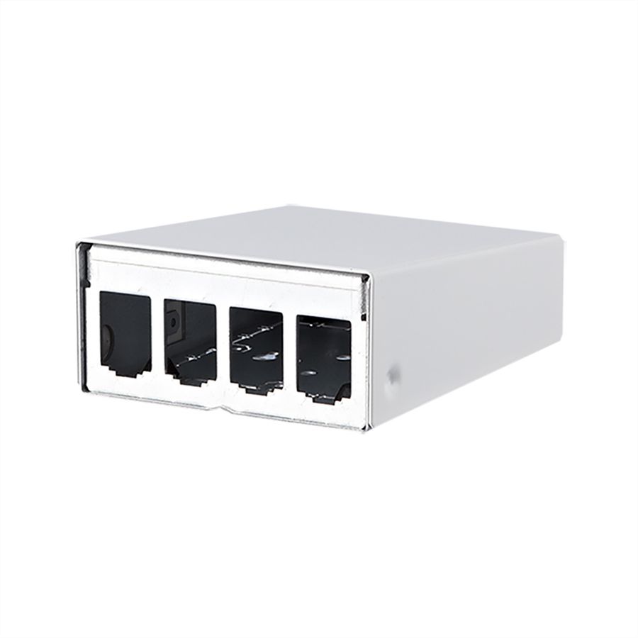 METZ CONNECT Modul boîtier en saillie 4 ports blanc pur, non équipé