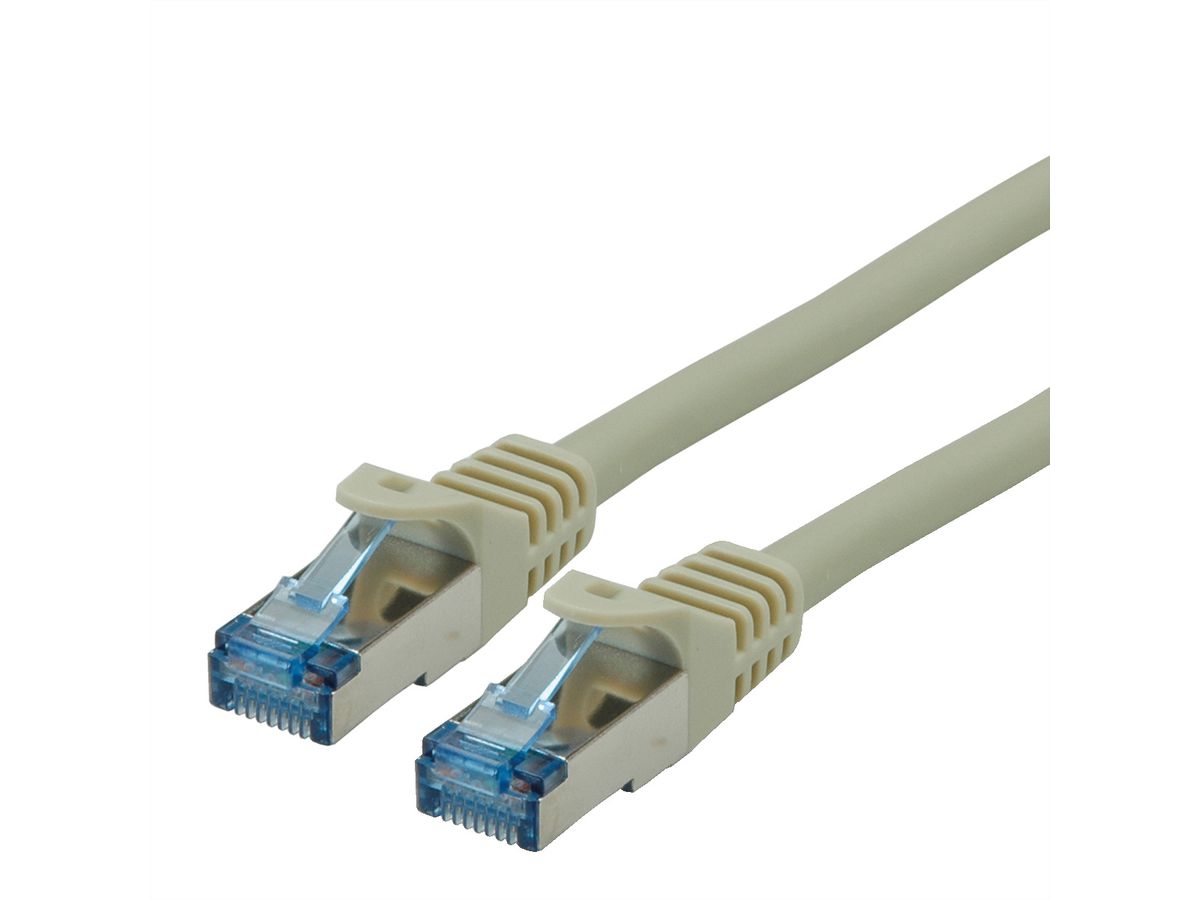 Cordon ROLINE S/FTP(PiMF) Cat.6A / 10 Gigabit, LSOH, Component Level, gris, 0,5 m