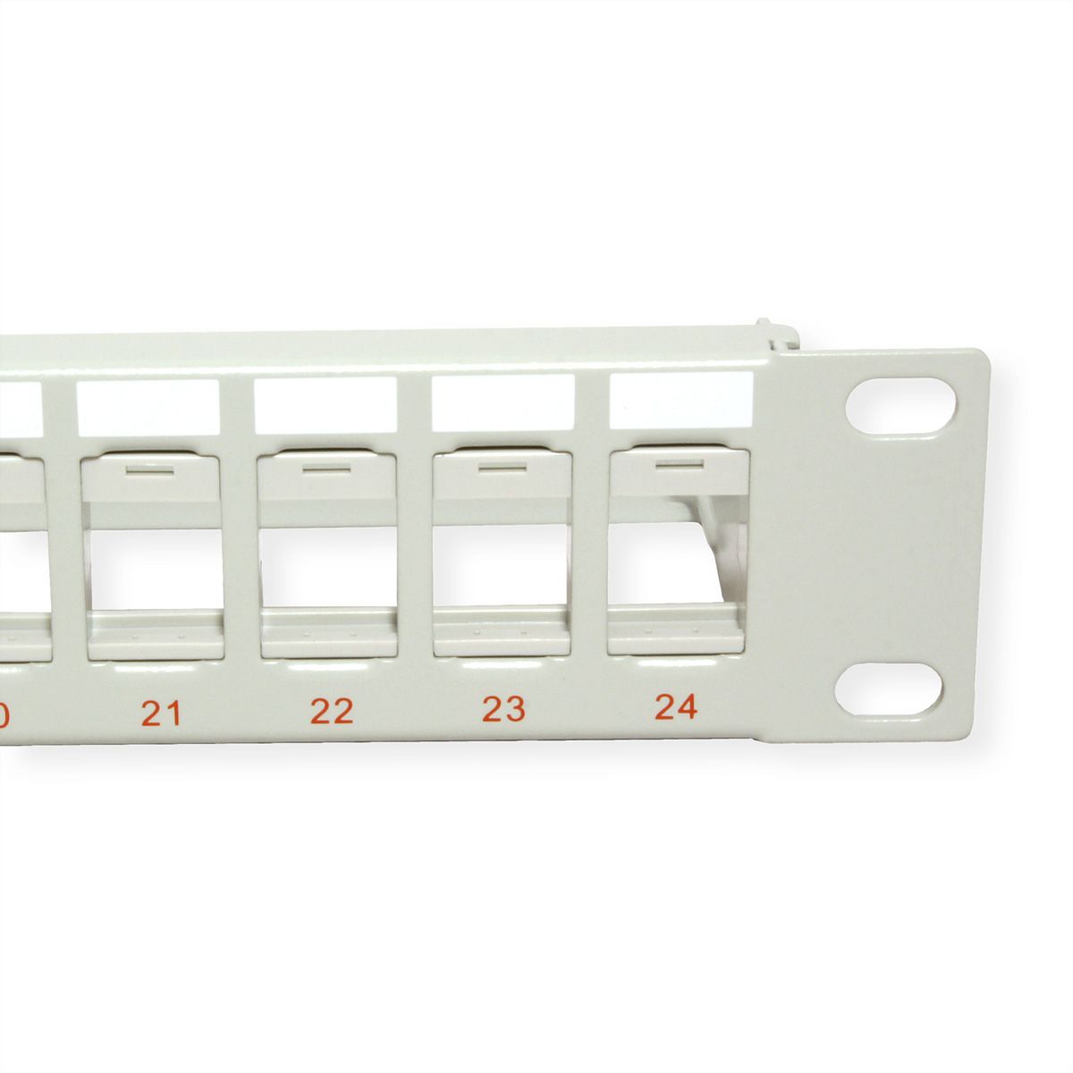 ROLINE Panneau de brassage 19" pour Keystones 24 ports, non-blindé, gris