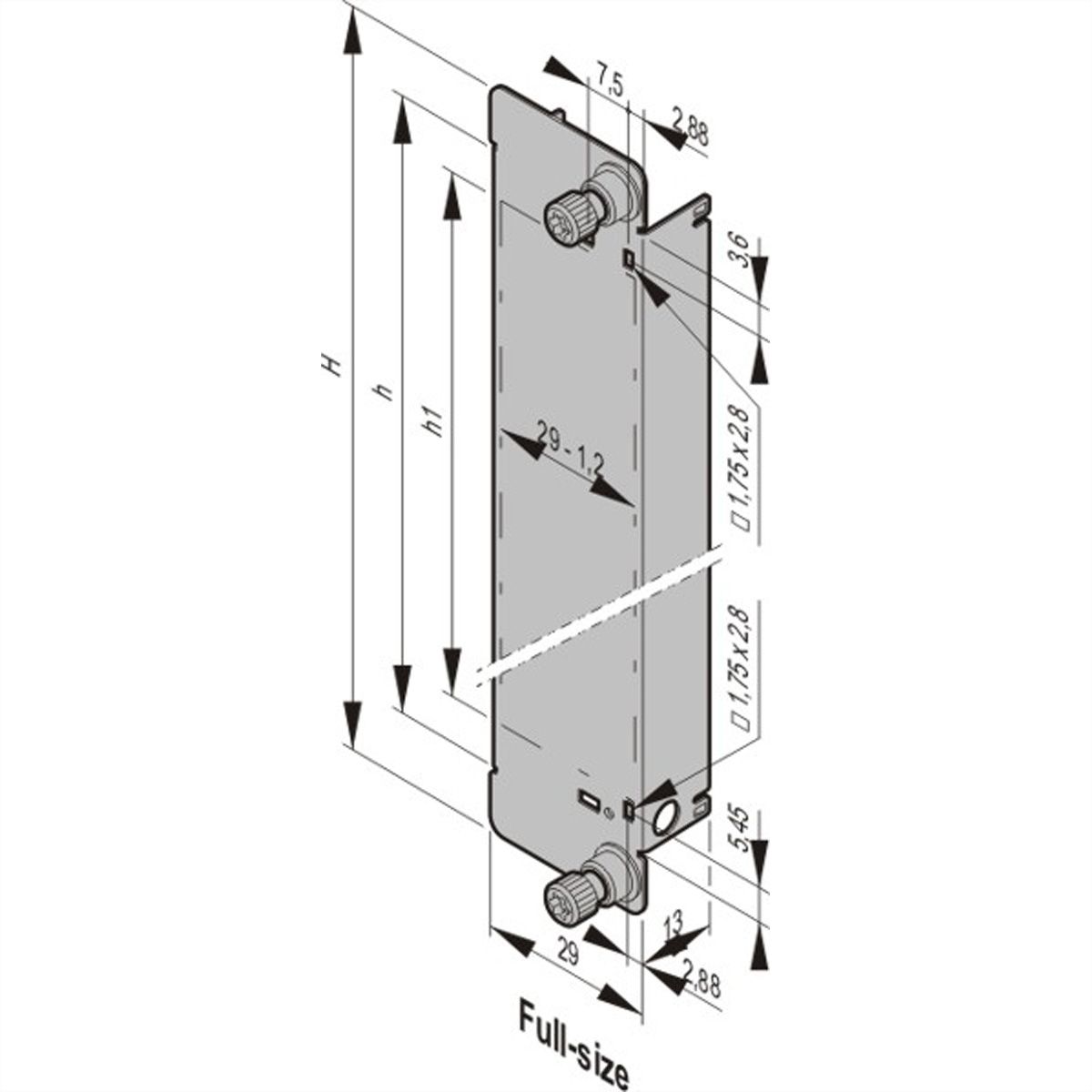 Module AMC SCHROFF avec poignée de traction, MTCA.4, Double Full-Size, acier