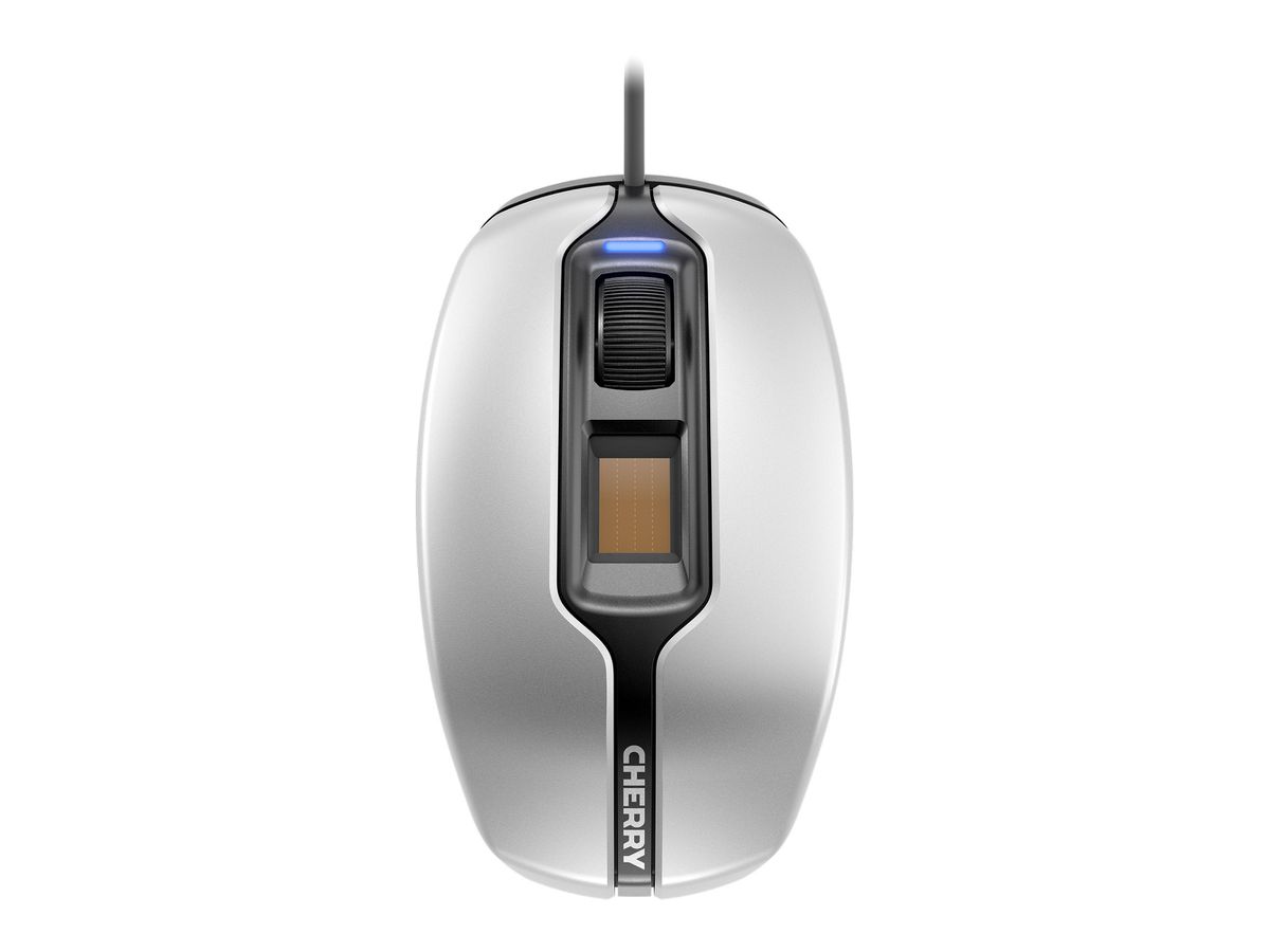 CHERRY MC 4900 Souris filaire, capteur empreinte digitale, noir/argent, USB