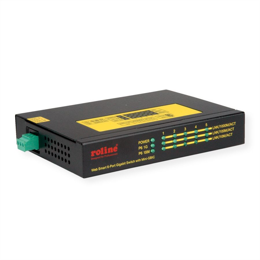 ROLINE Switch Gigabit industriel 5x RJ-45 + 1x SFP