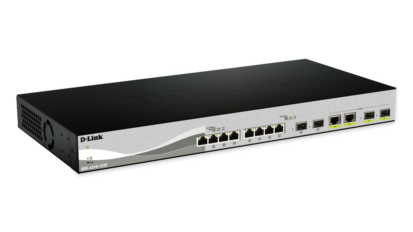 D-Link DXS-1210-12SC/E commutateur réseau Géré L2 10G Ethernet (100/1000/10000) 1U Noir, Argent