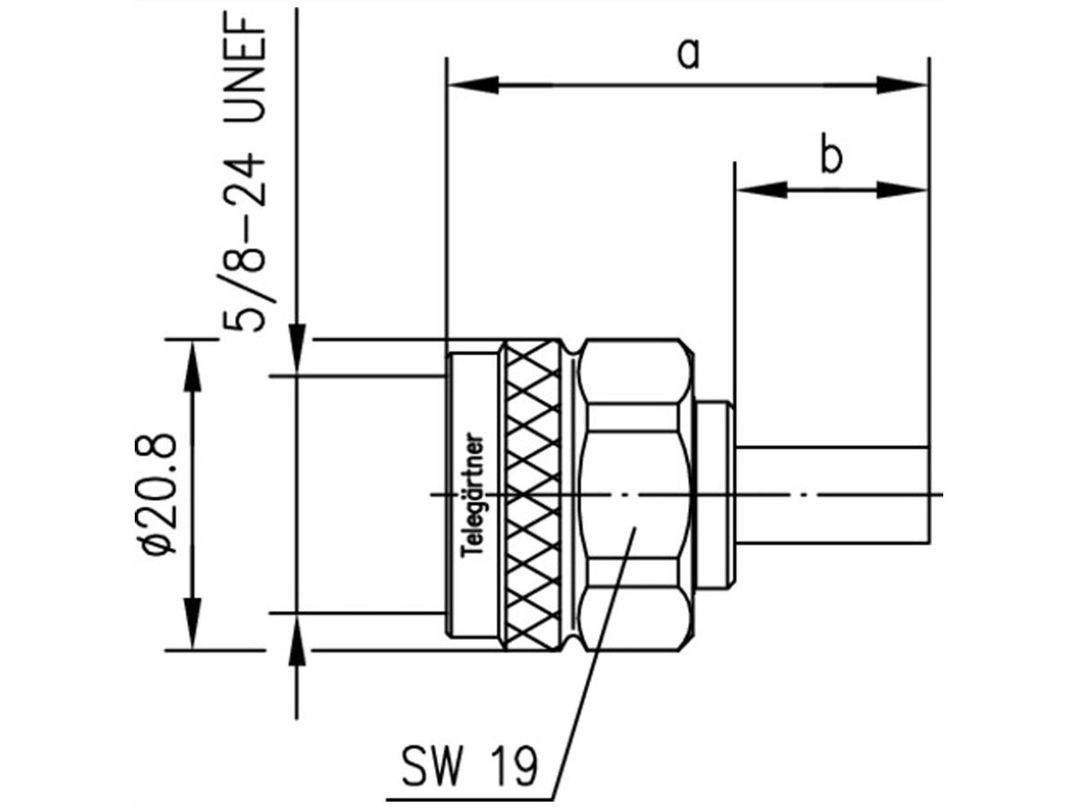TELEGÄRTNER Connecteur N à sertir pour RG-58C/U
