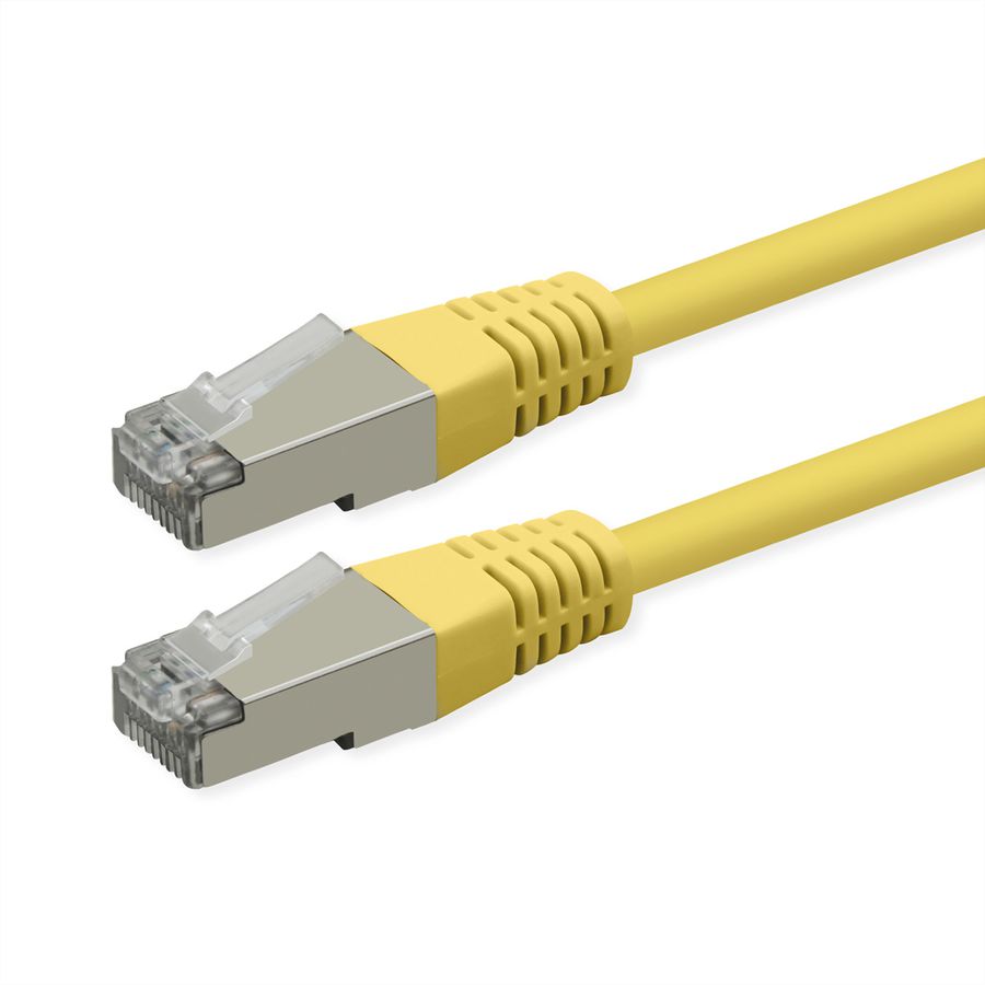 ROLINE Cordon Cat.6 (Classe E), PoE, S/FTP (PiMF) , jaune, 5 m