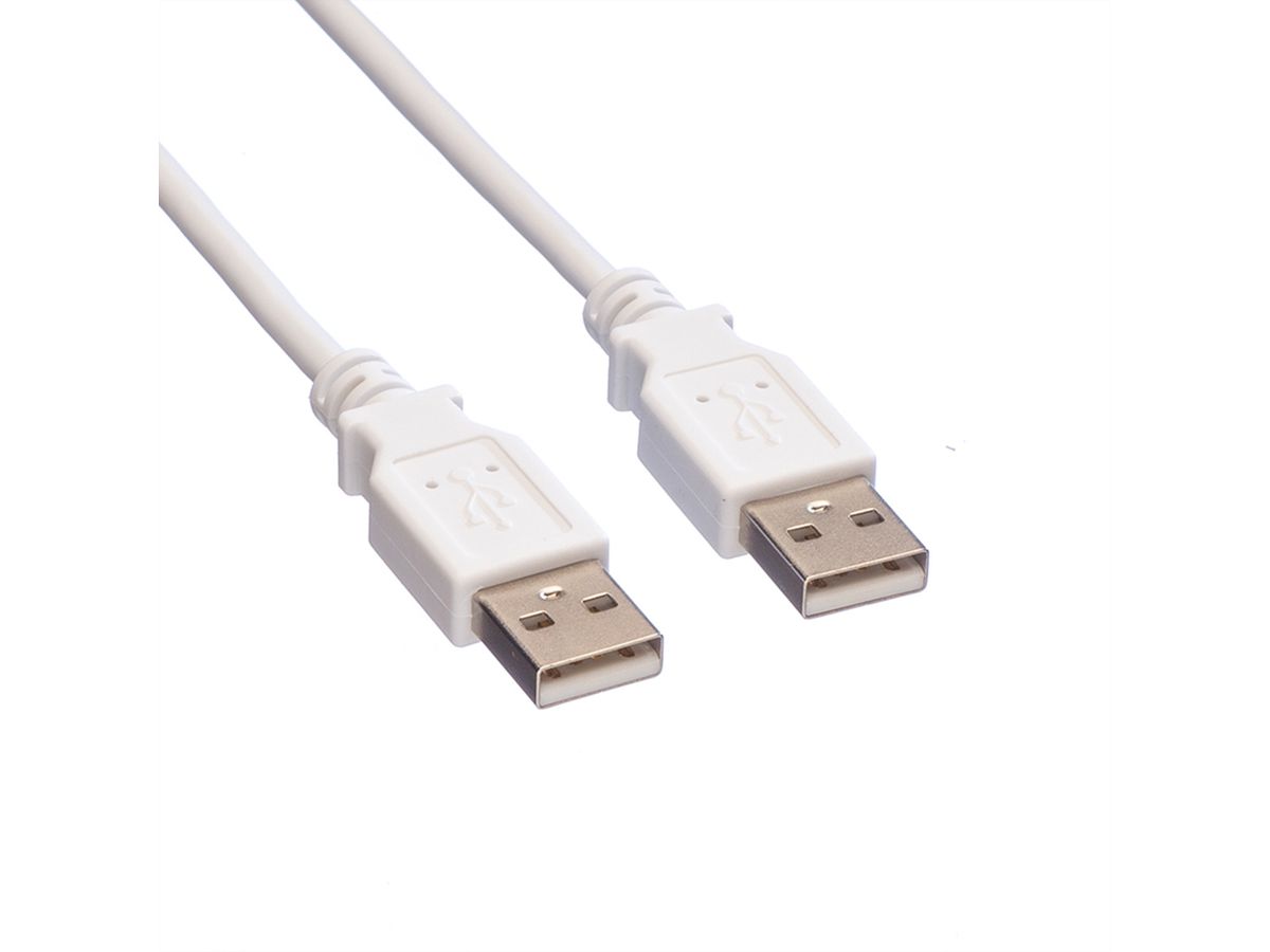 VALUE Câble USB 2.0 Type A-A, blanc, 3 m