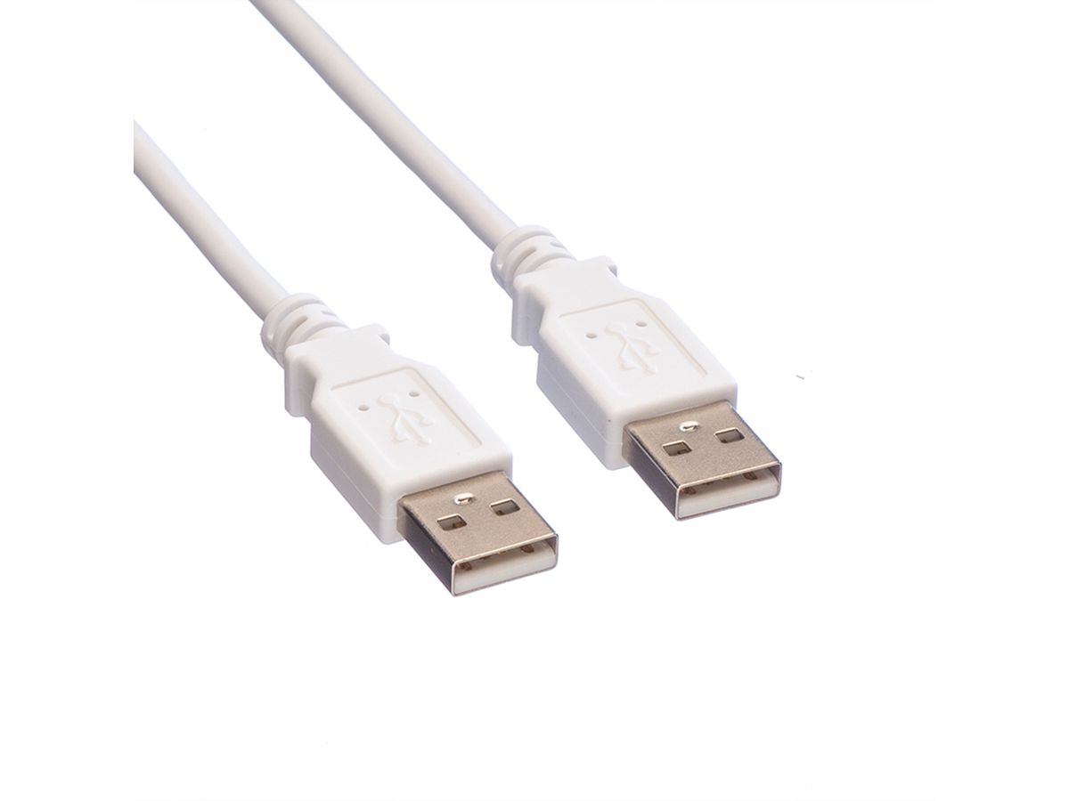 VALUE Câble USB 2.0 Type A-A, blanc, 0,8 m