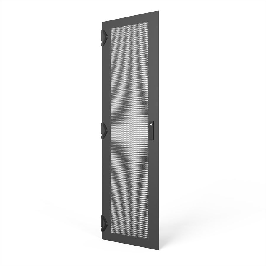 SCHROFF Porte 2000H 600L perforée  IP20 fermeture 1 point RAL7021