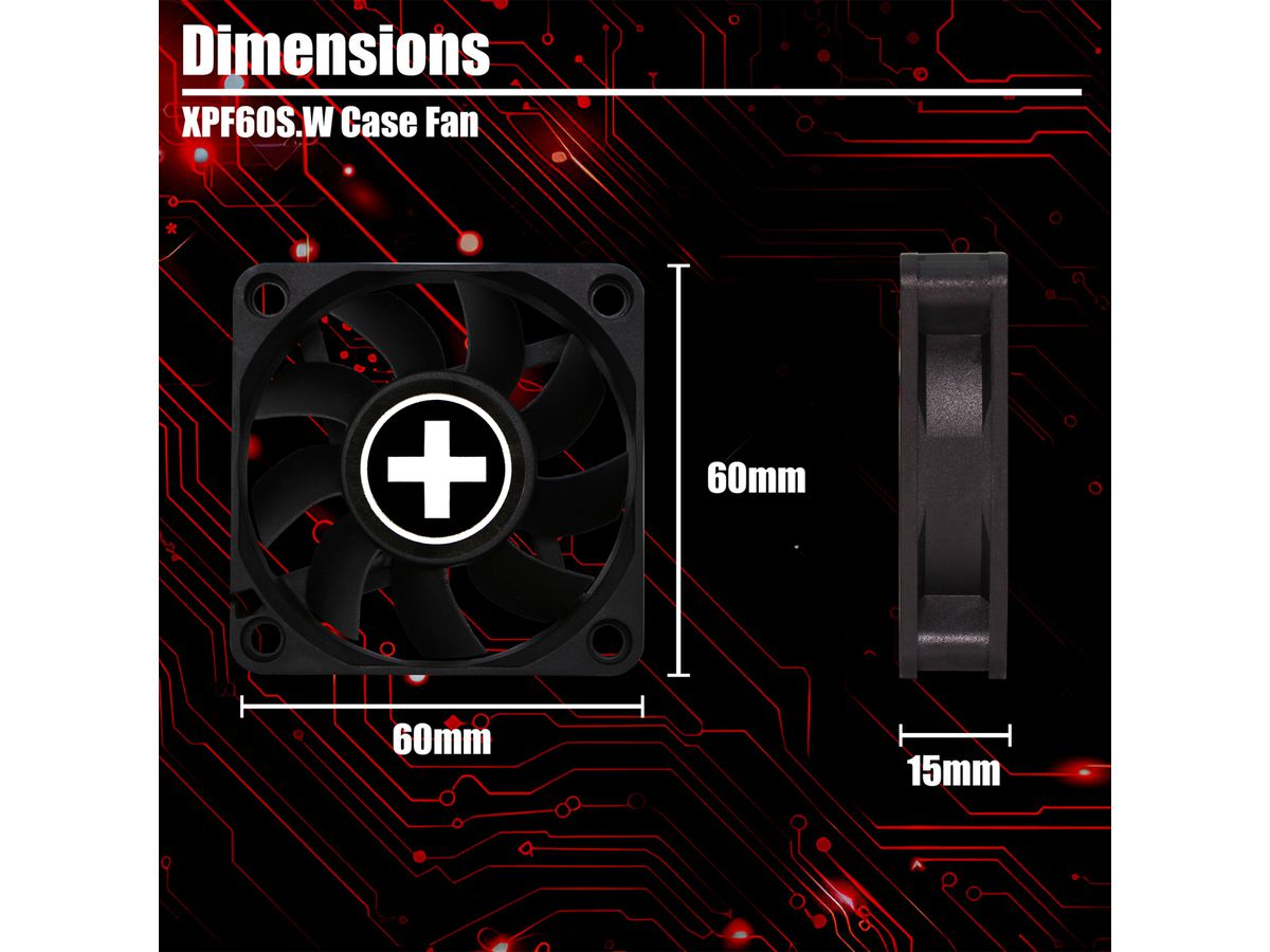 Xilence XPF60S.W Ventilateur de boîtier 60mm, 3PIN, White Box