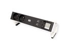 BACHMANN DESK2 2xUTE 1xUSB A/C 22W 1xCM 0,2m GST18 RAL9010