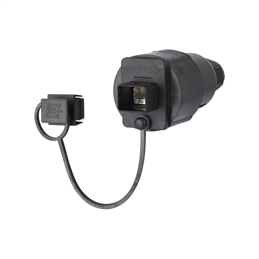 METZ CONNECT E-DAT Industry IP67 V4 coupleur de câbles, + RJ45 insert de field jack Cat.6 Class EA, T568B