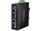 TRENDnet TI-BF22SFP Convertisseur de média industriel, SFP vers PoE++ Gigabit à 2 ports