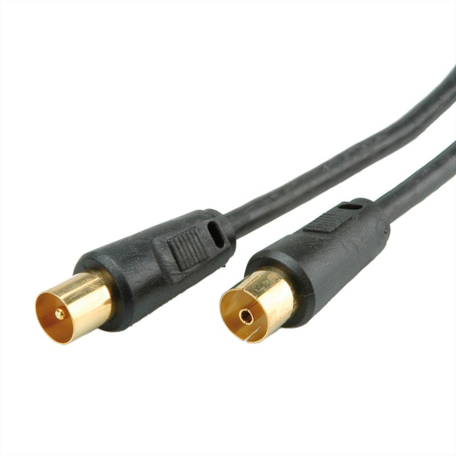 Câble d'antenne TV >100dB M/F, noir, 1,0m