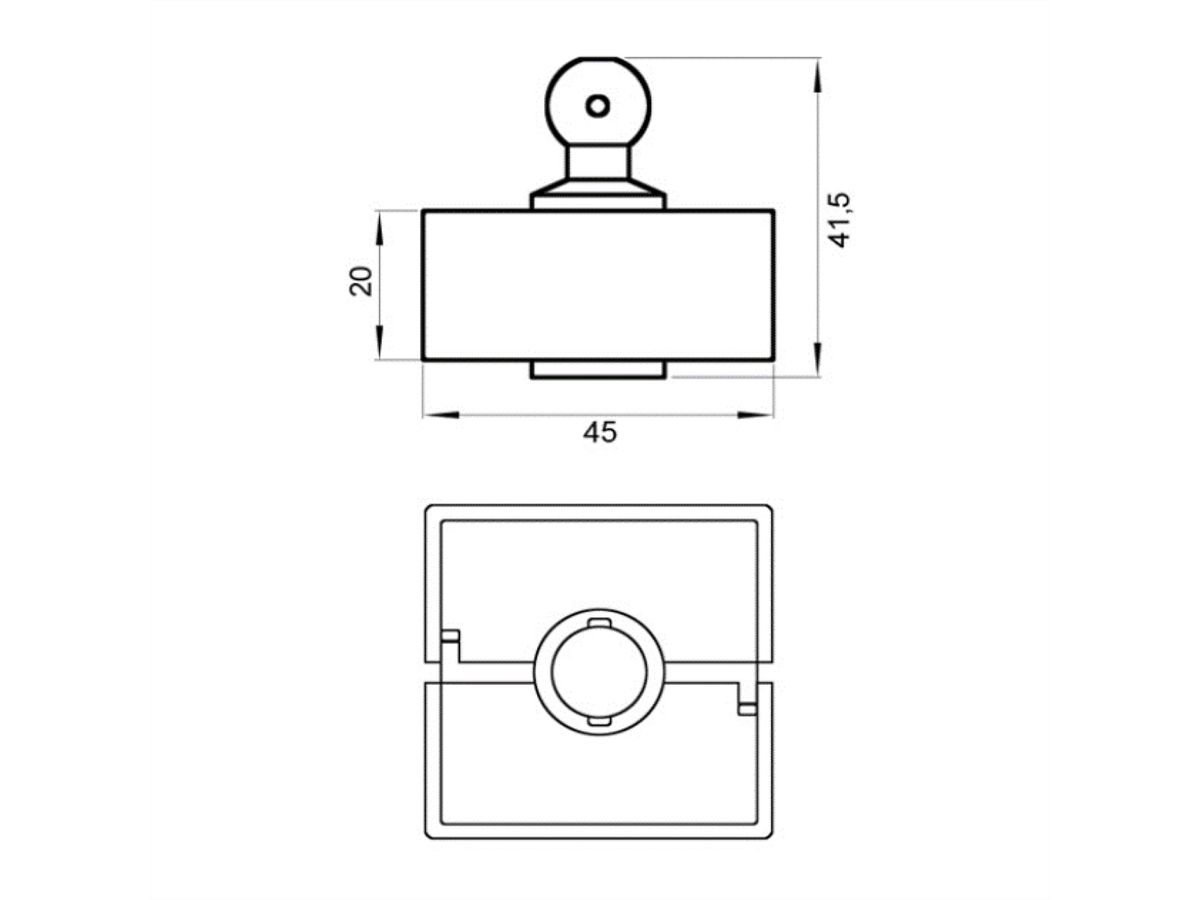 BACHMANN Kabelschlange® Quadro argent