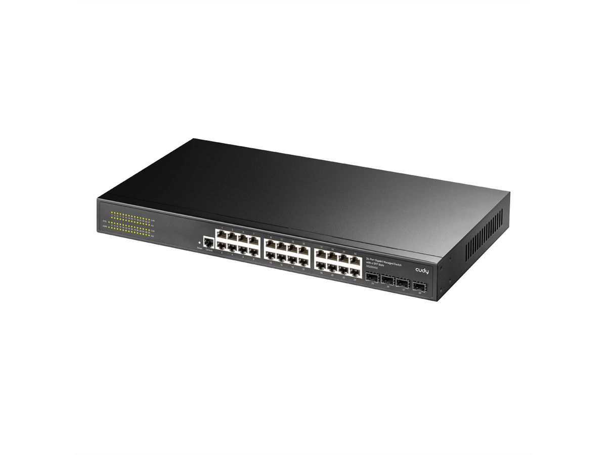 CUDY GS2024S2 Switch Gigabit 24 ports de couche 2 géré, avec 4 emplacements SFP Gigabit