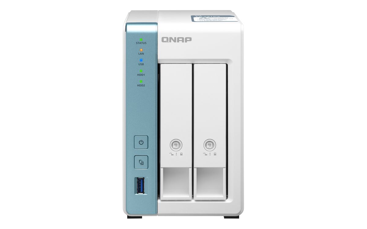 QNAP TS-233 serveur de stockage NAS Mini Tower Ethernet/LAN Blanc Cortex-A55