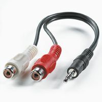 ROLINE Câble 3,5mm / 2x RCA F, 0,2m