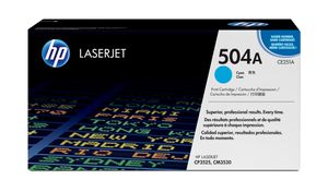 HP 504A toner LaserJet cyan authentique