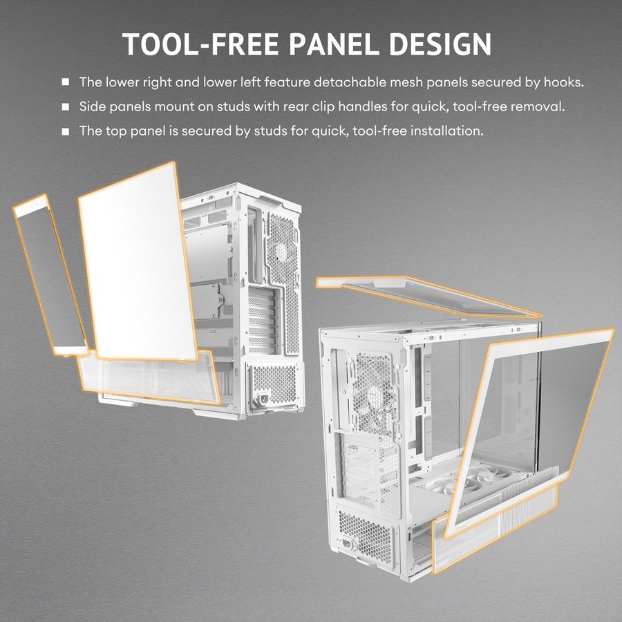 ANTEC Boîtier PC Constellation C6 Curve Air, format ATX Midi Tower, blanc
