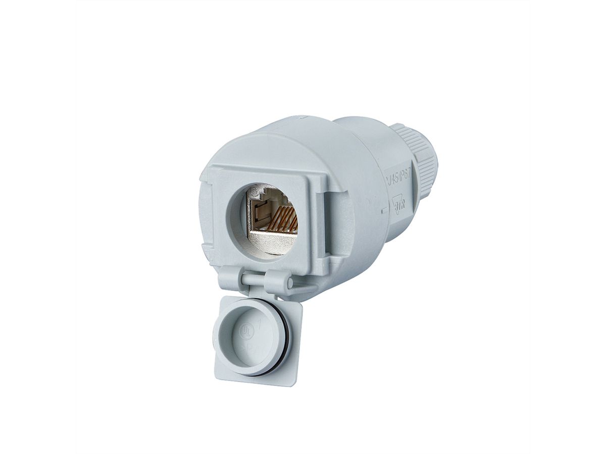 METZ CONNECT E-DAT Industry IP67 V6 Coupleur de câbles, 1 port Cat.6A - C6Amodul