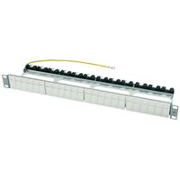 TELEGÄRTNER Support de module 19" Flex pour AMJ-S/AMJ/UMJ , avec 24x modules snap-in RAL 7035