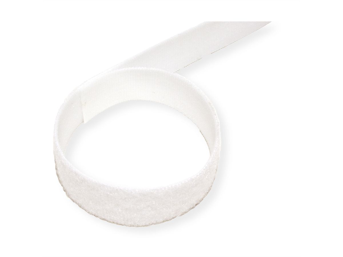 VELCRO® ONE-WRAP® Bande non perforée, 20mm, blanc, 5 m