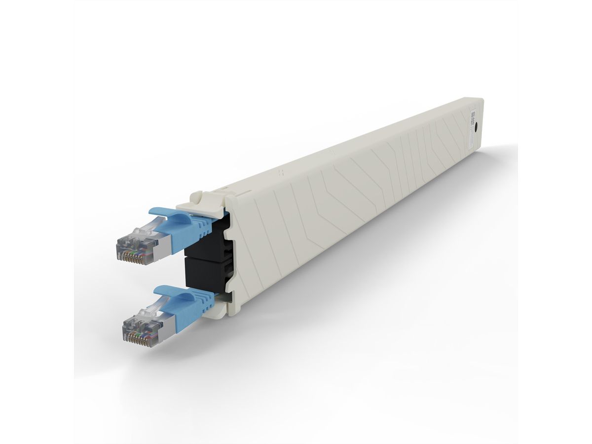 patchbox.one Cassette 8RU STP bleu Cat.6a 0,8 m