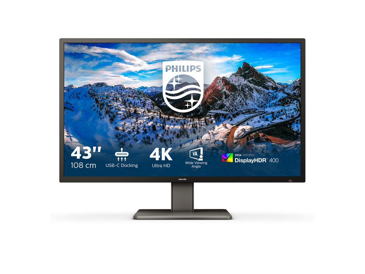 Philips P Line 439P1/00 écran plat de PC 108 cm (42.5") 3840 x 2160 pixels 4K Ultra HD LCD Noir
