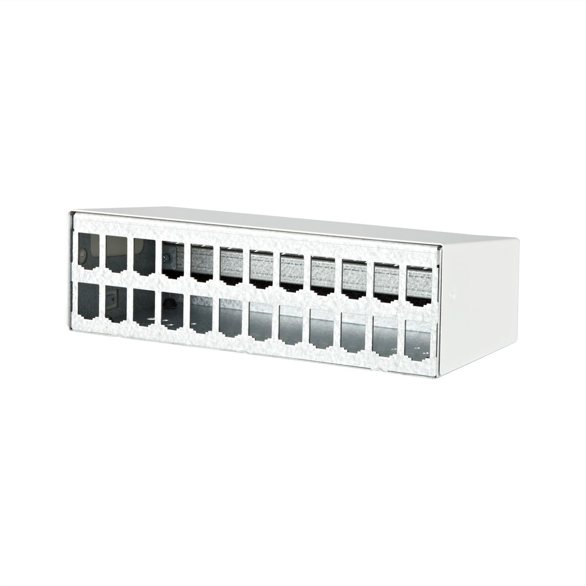 METZ CONNECT Modul boîtier en saillie 2x12 ports blanc pur, non équipé