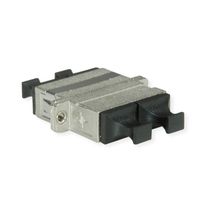 TELEGÄRTNER Coupleur SC Duplex, Singlemode et Multimode, Manchon en céramique, boîtier en métal, gris