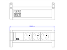 BACHMANN DESK 3xUTE GST18 RAL9010