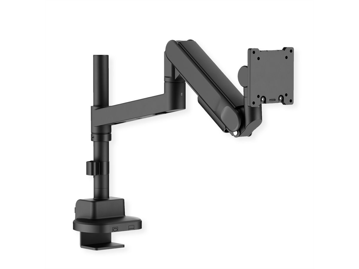 ROLINE Support LCD lourd, montage sur bureau, 4 articulations, jusqu'à 22/27 kg, noir