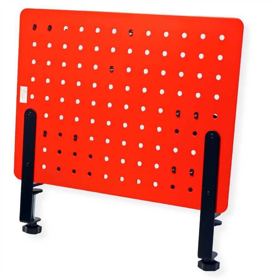 VALUE Panneau perforé, fixation par pince, rouge