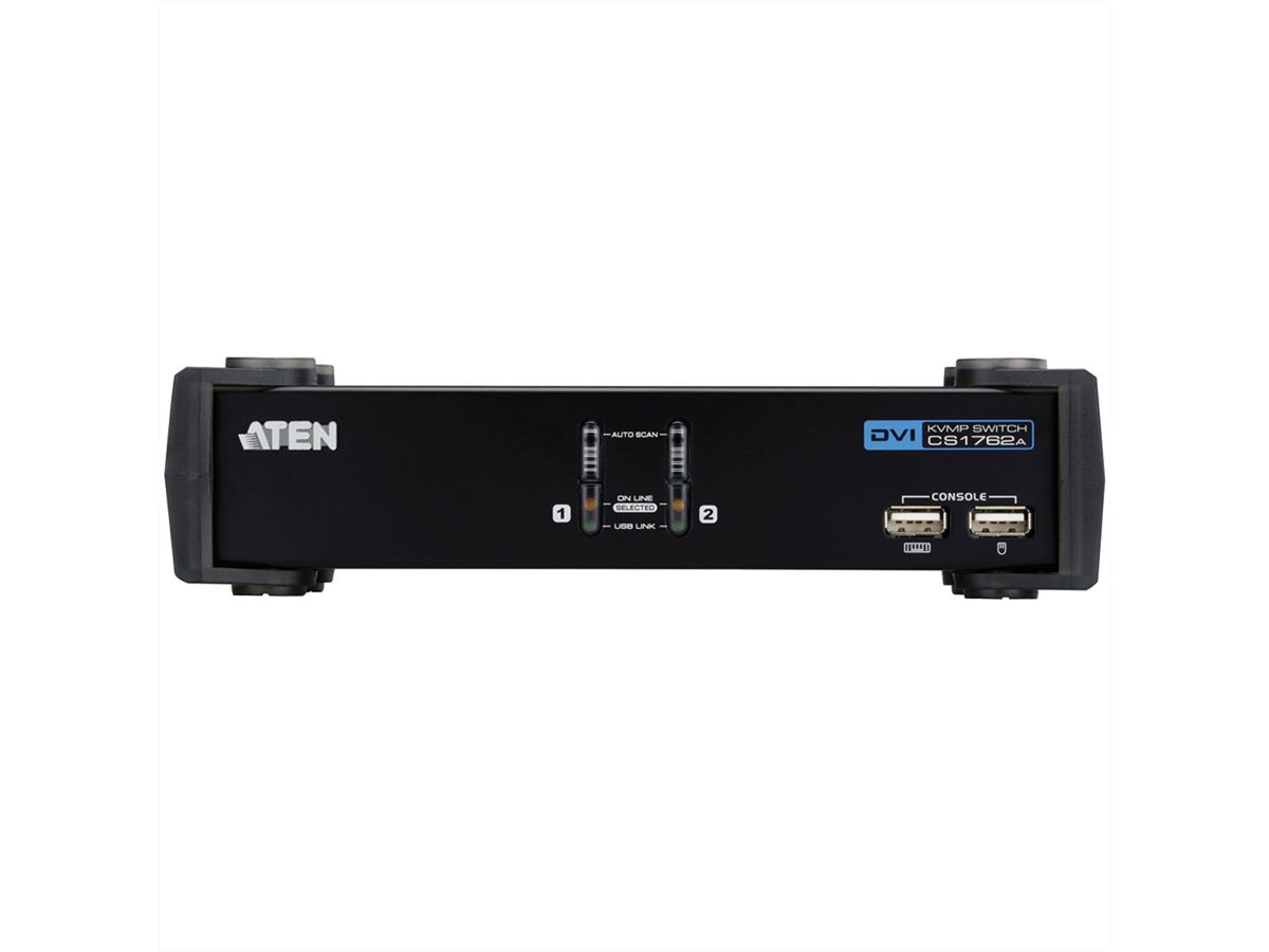 ATEN CS1762A Switch KVM DVI, USB, Audio, Hub USB, 2 ports