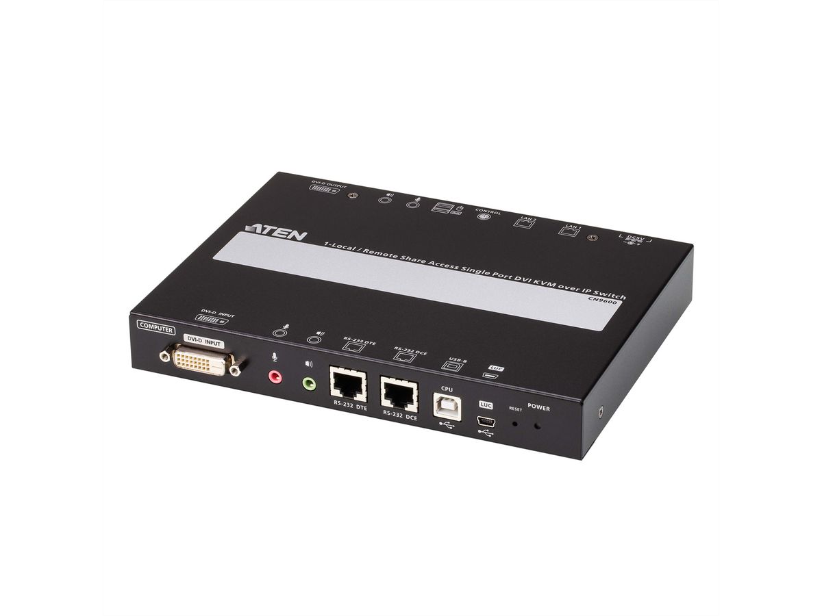ATEN CN9600 1 Commutateur KVM DVI à un port sur IP accès de partage local/distant