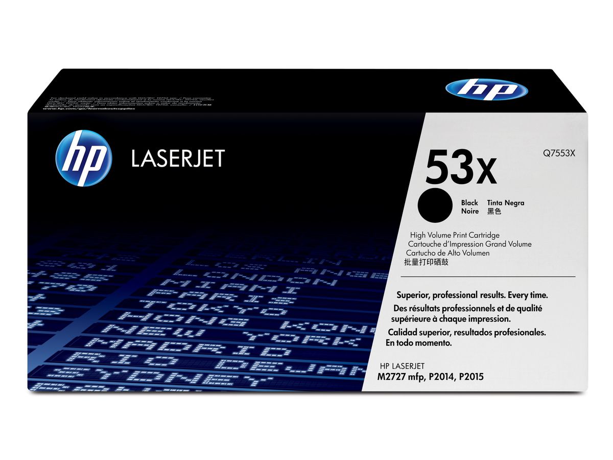 HP 53X toner LaserJet noir grande capacité authentique