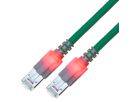 Cordon EasyLan DualBoot LED Cat.6 (Classe E) S/FTP, LSOH, turquoise, 2 m