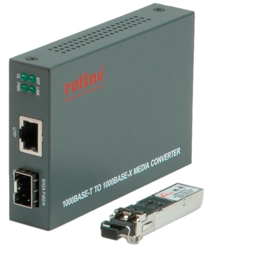 ROLINE Convertisseur Gigabit, RJ-45 - LC (avec module mini-GBIC)