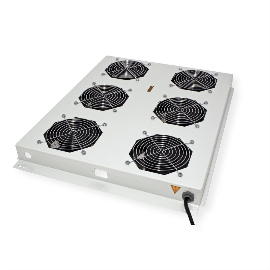 ROLINE 19" Unité de ventilation de toit, 6 ventilateurs, ON/OFF, pour baie serveur par série, gris