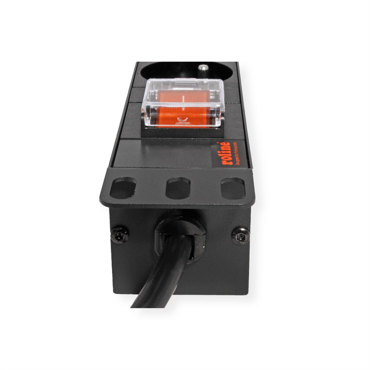 ROLINE Prise multiple 19", 8 ports, avec interrupteur, noir, 1,8 m