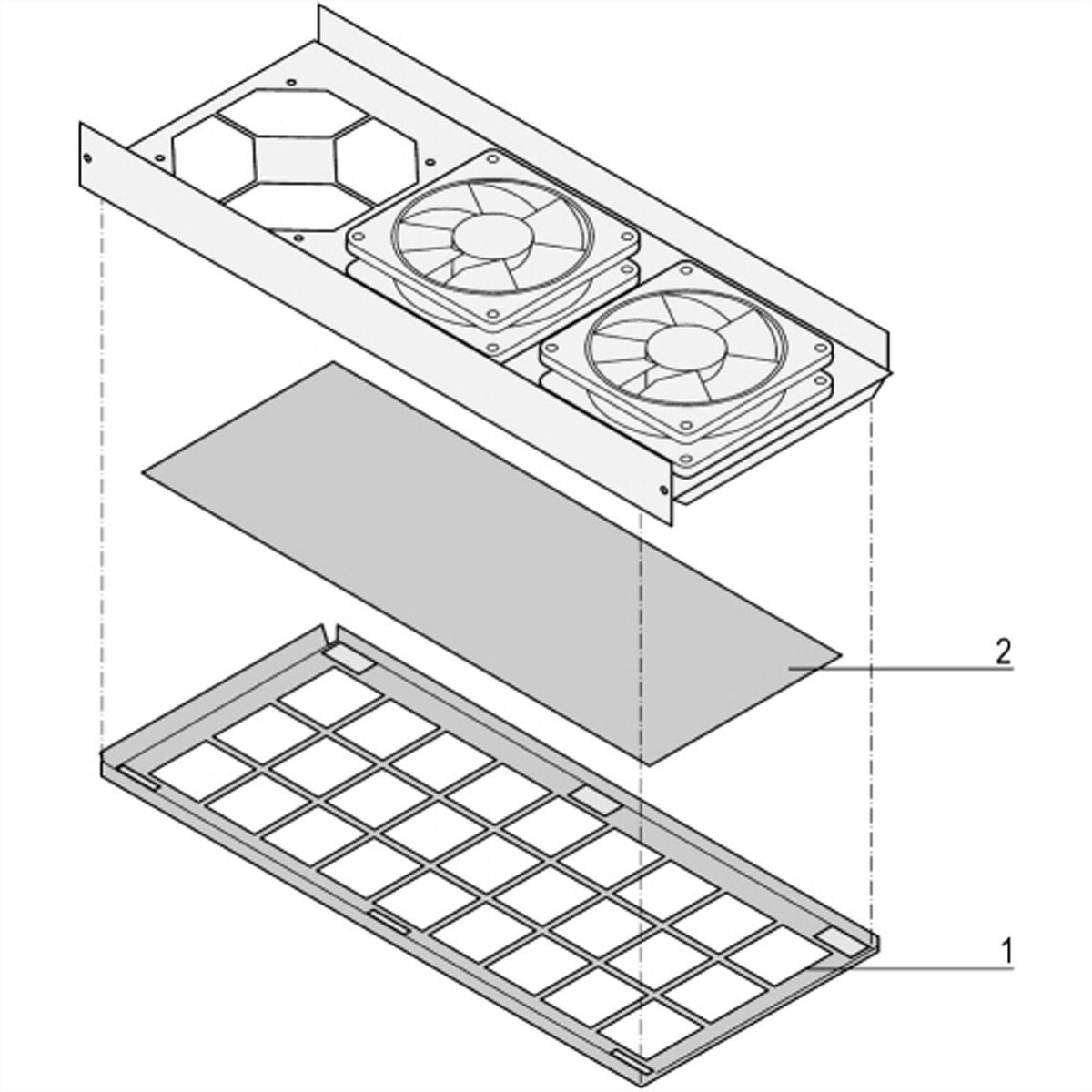 Jeu de filtres à air SCHROFF pour systèmes CompactPCI et VME 64x