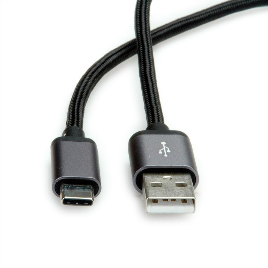 ROLINE Câble USB 2.0, C-A, M/M, noir, 3 m