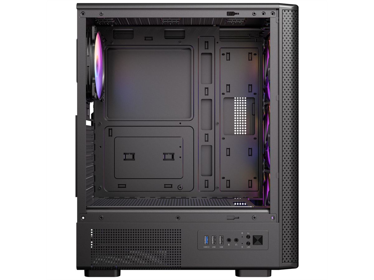 ANTEC VX-310 ARGB Boîtier PC ATX, Micro-ATX , ITX Mid Tower Gaming, noir