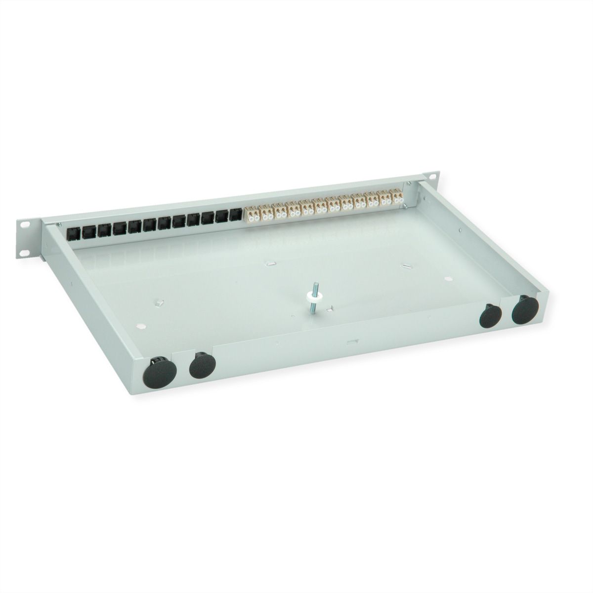 TELEGÄRTNER BASIS eco Panneau fibre optique, 12x LC Duplex, beige, OM2