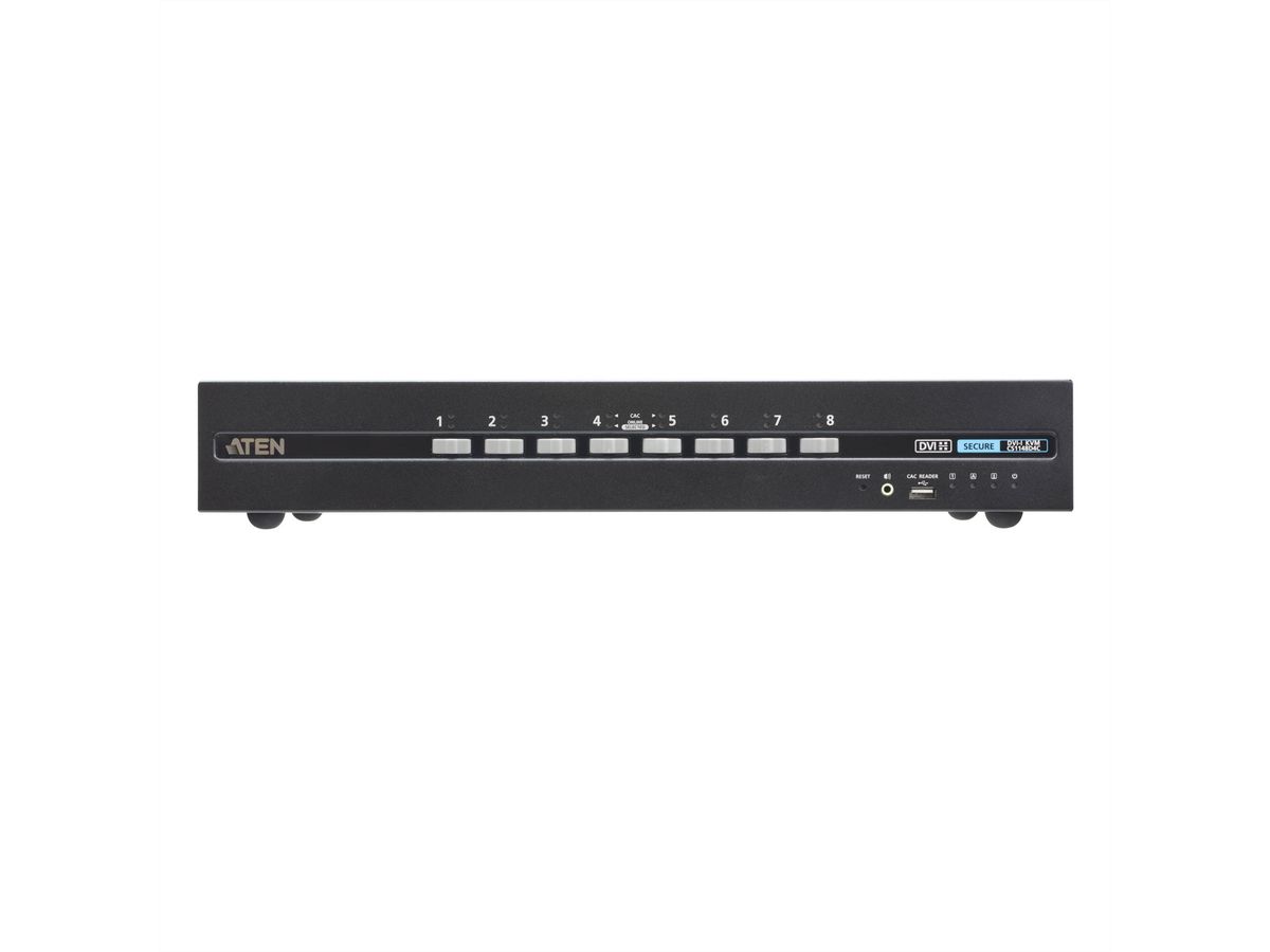 ATEN CS1148D4C Commutateur KVM sécurisé à double écran DVI 8 ports USB avec CAC