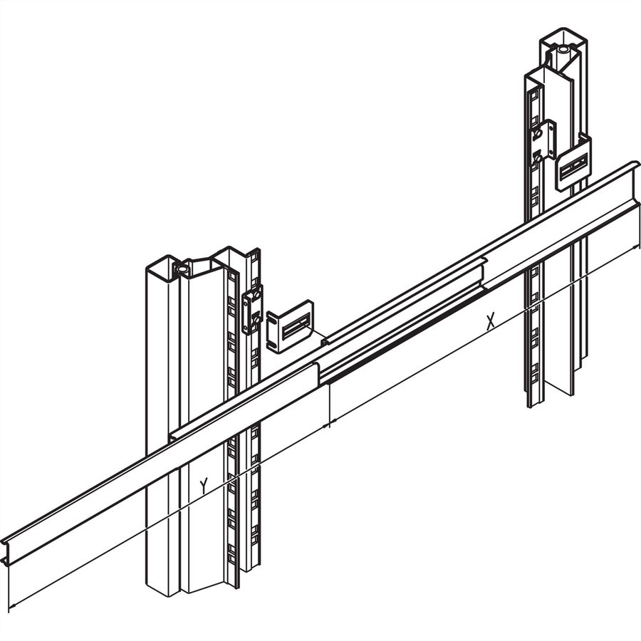 Kit de montage SCHROFF pour glissière télescopique, étroite, Varistar
