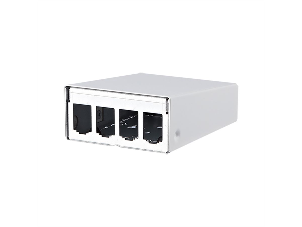 METZ CONNECT Modul boîtier en saillie 4 ports blanc pur, non équipé