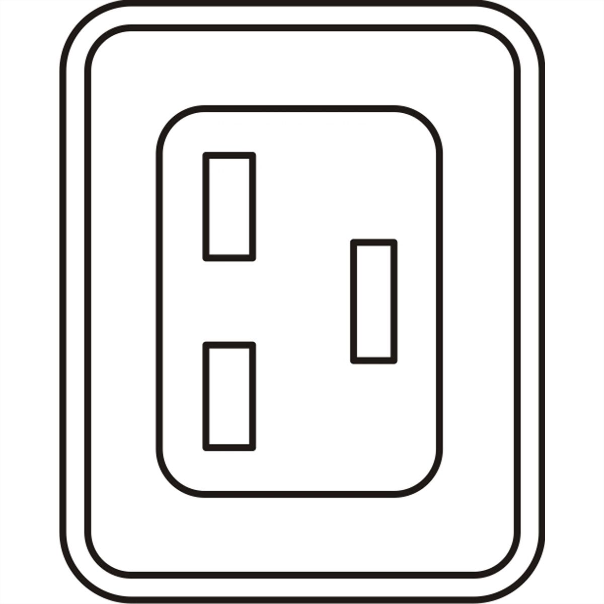 Bâti de prises SCHROFF, IEC C19, 16 A, IEC 60309 Plug, 8x IEC C19, 19"