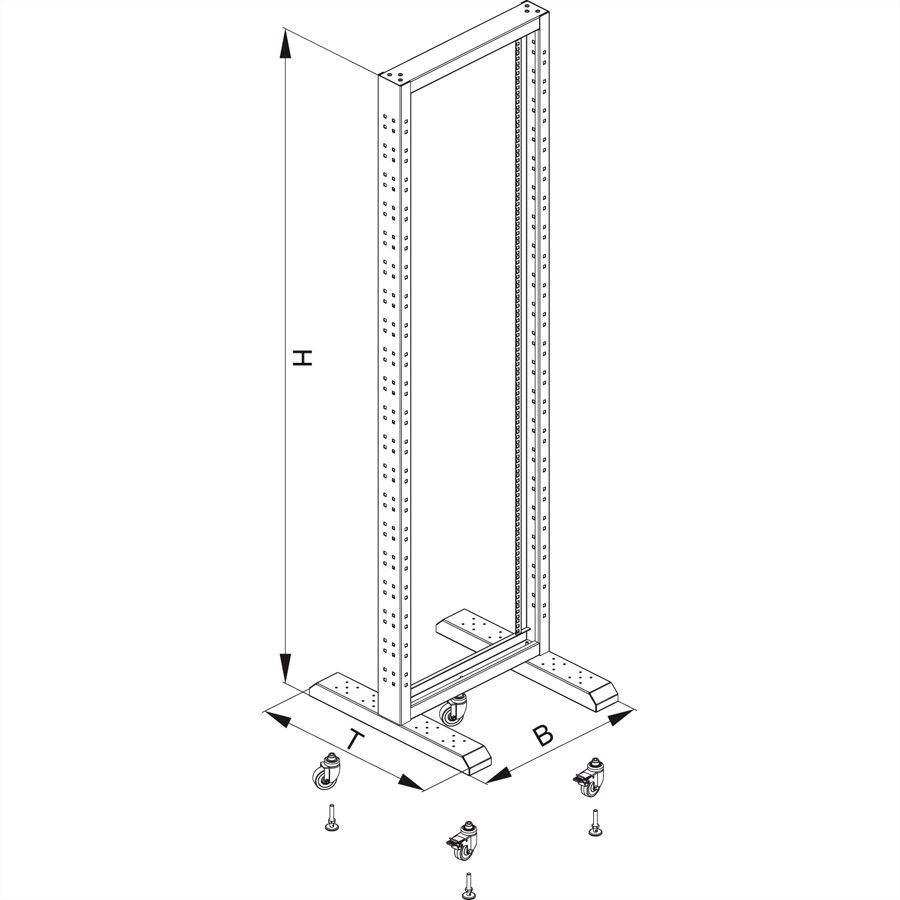 CONTEG RS-27 Bâti de laboratoire 19" 27 UH, sans pied